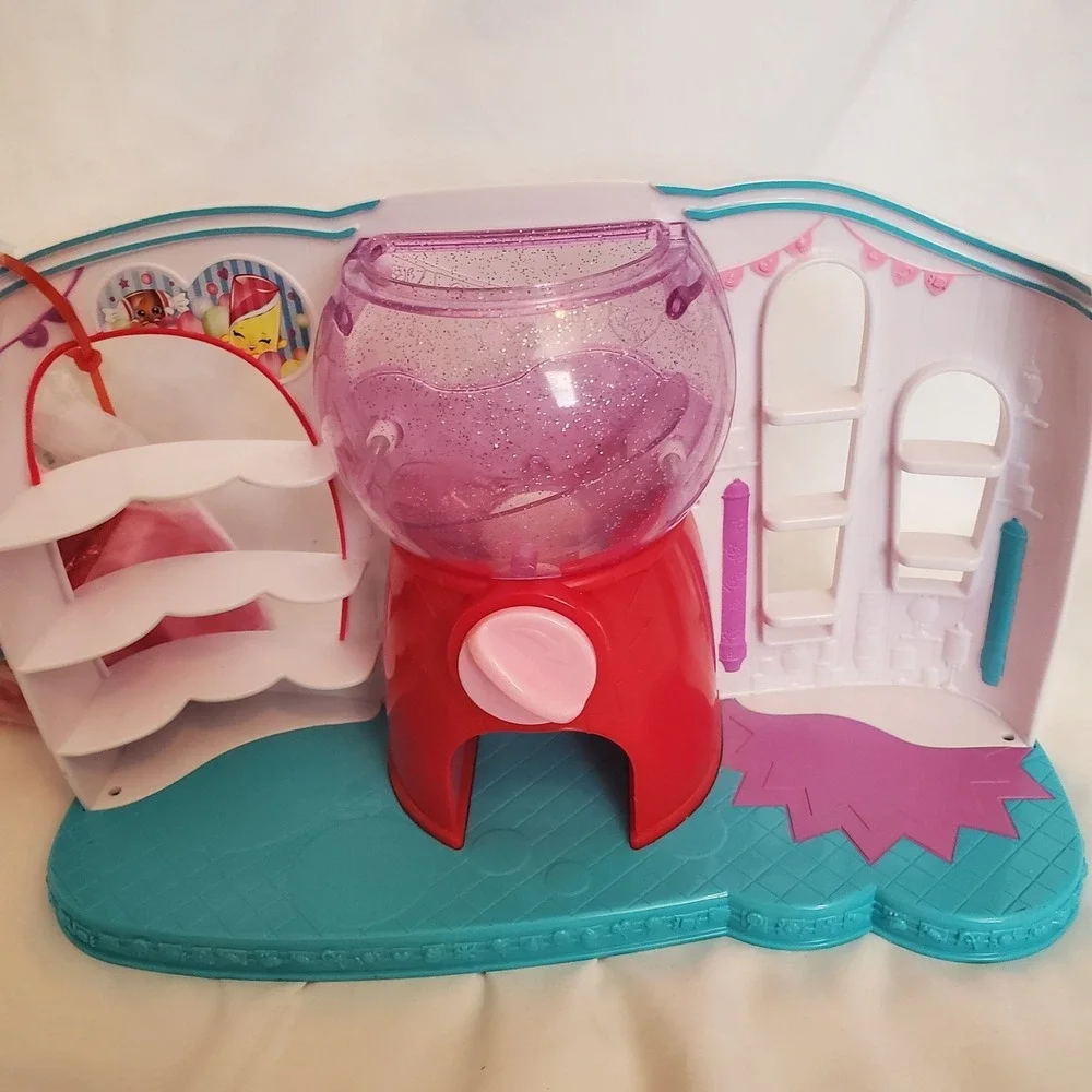 Shopkins Food Fair Sweet Spot Gumball‎ Machine Playset Used Complete